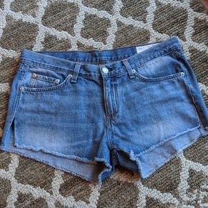 Rag and Bone Light Wash Medium Rise Jean Shorts